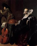 Willem Cornelisz. Duyster Music-Making Couple oil painting reproduction